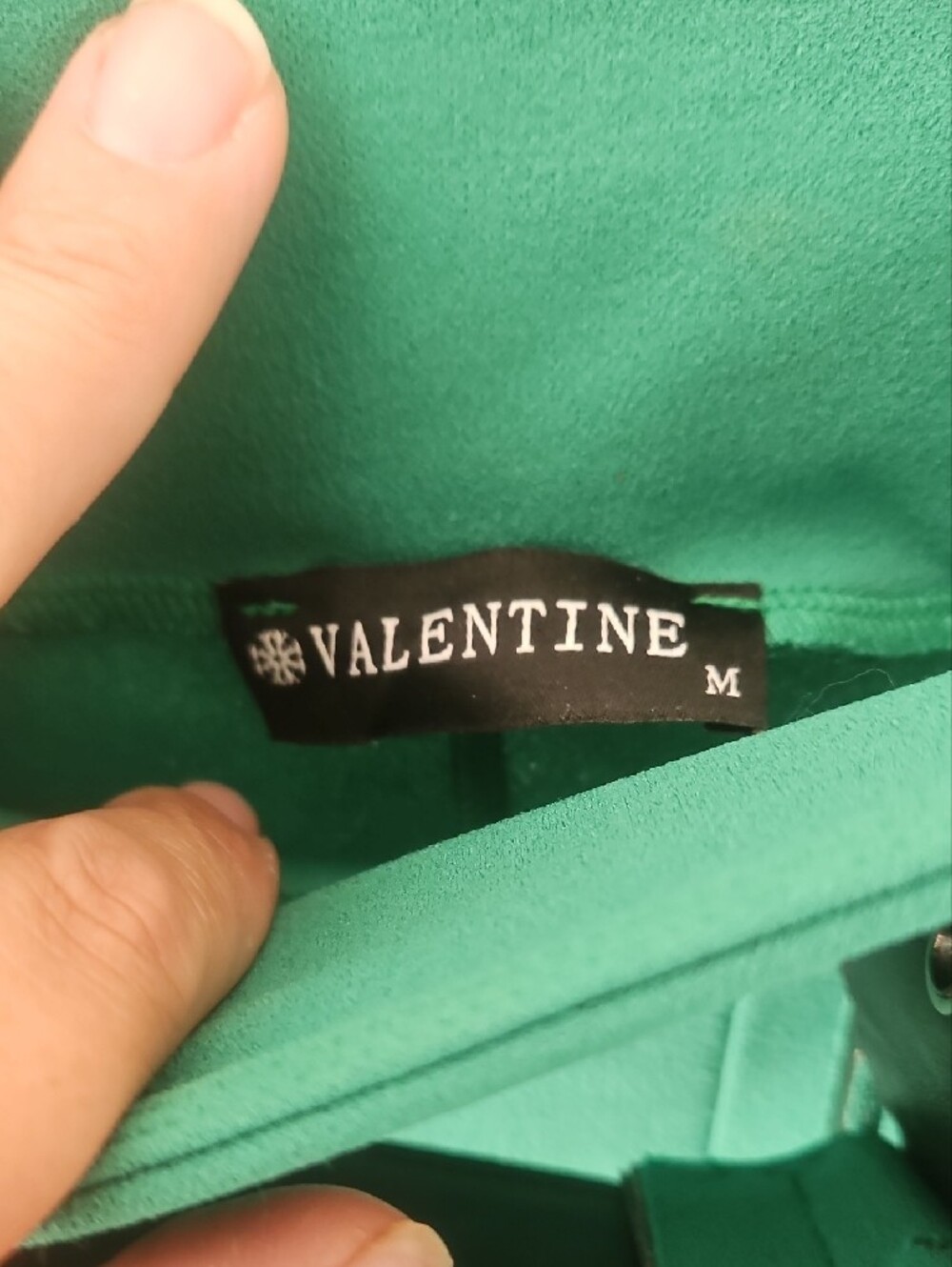 High-Waist Green Wide-Leg Pants with Belt - Picture 2 of 2